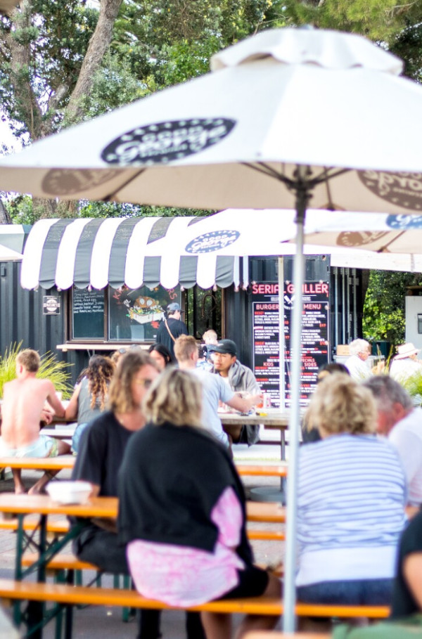 outdoor food court